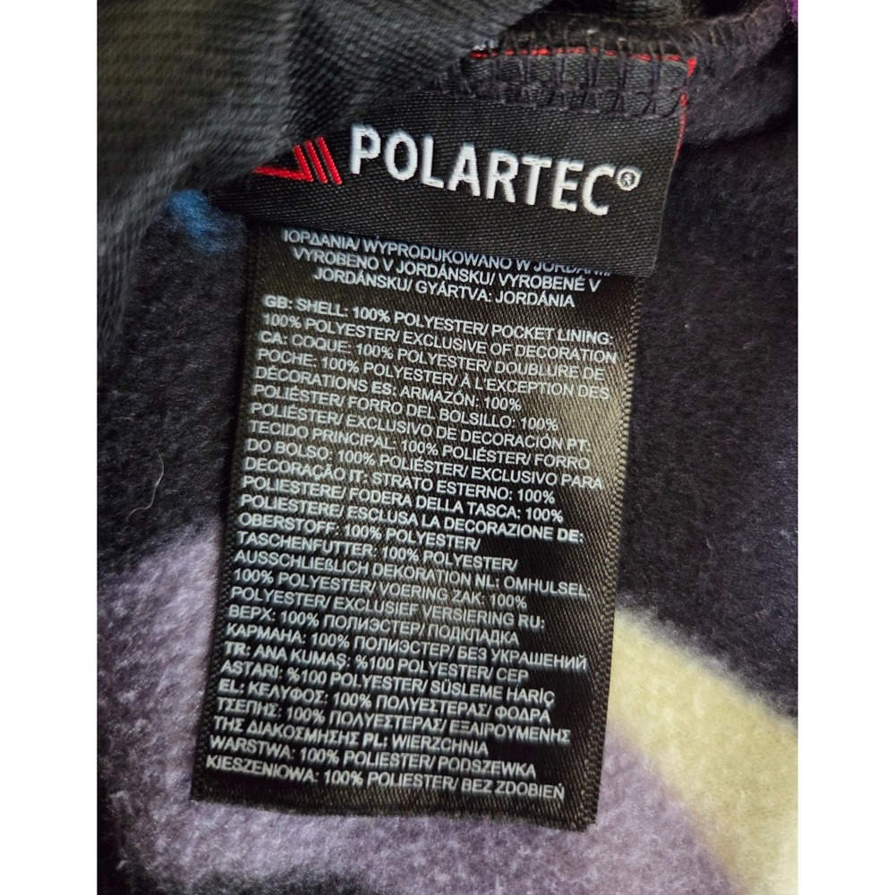 The North Face Jacket Mens Large Black TNF Polartec 100 Fleece Abstract Outdoor - Picture 9 of 9